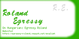 roland egressy business card